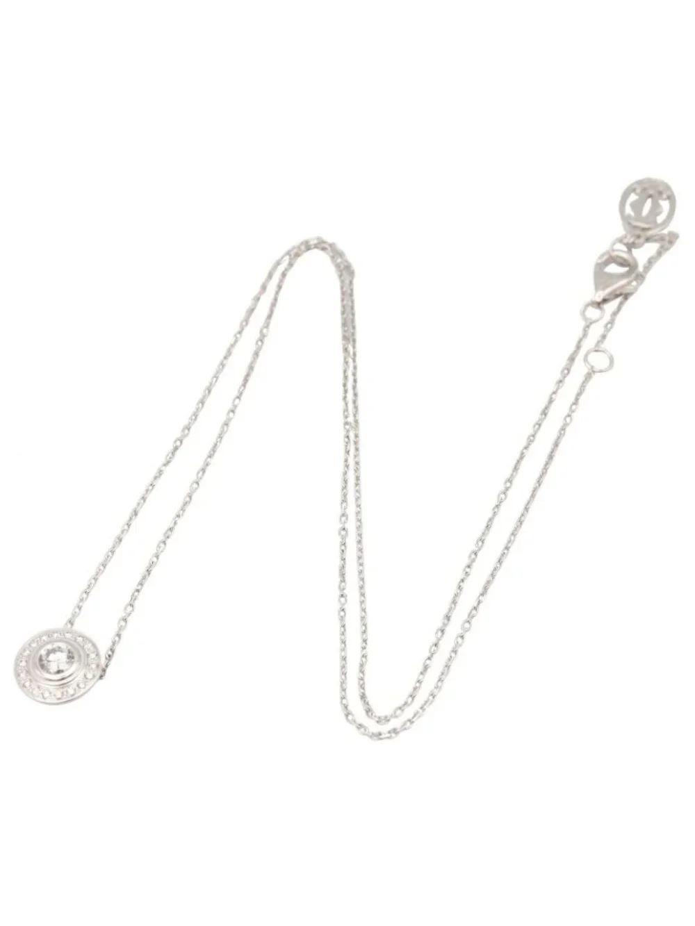 Cartier Necklace Damour 37.5 41 18K White Gold Diamond